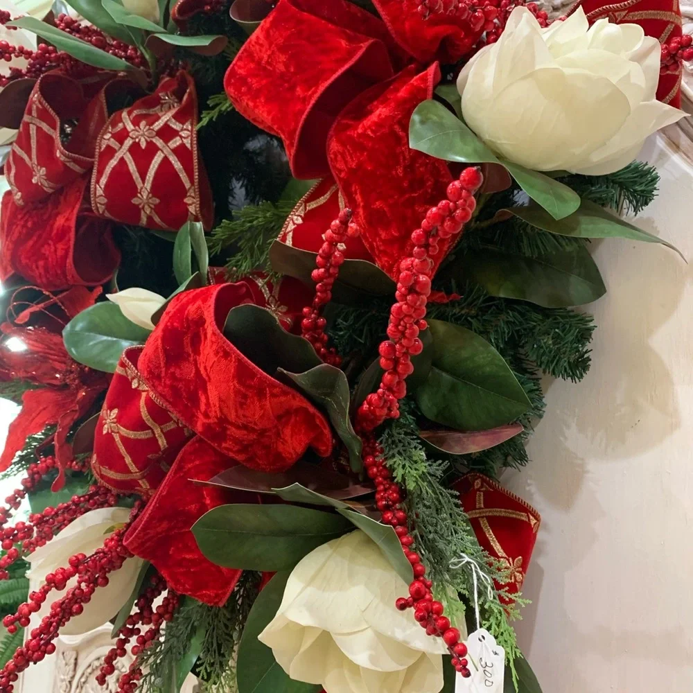 Magnolia Christmas Wreath. Purchase and get this beautiful BJ necklace free.